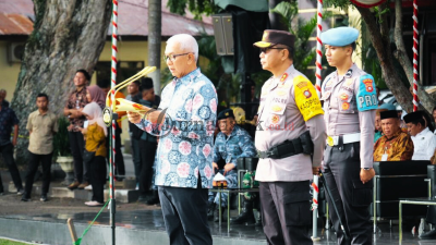 Kapolda dan Pj Gubernur Gorontalo Pimpin Apel Operasi Lilin 2024