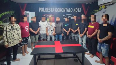 Polresta Gorontalo Kota Amankan 11 Debt Collector Usai Rusak Gudang ACC Finance