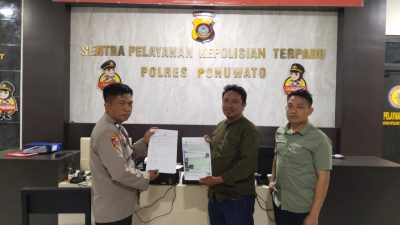 Arlan R Arif Laporkan Dugaan Pencemaran Nama Baik ke Polres Pohuwato