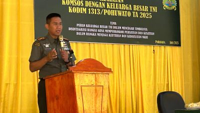 Kodim Pohuwato Rangkul Keluarga Besar Kompak Sosialisasi Pancasila