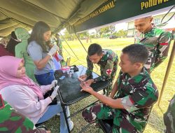 HUT ke-80 TNI, Kodim 1313/Pohuwato Gelar Bakti Kesehatan dan Bazar Murah