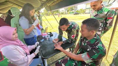 HUT ke-80 TNI, Kodim 1313/Pohuwato Gelar Bakti Kesehatan dan Bazar Murah
