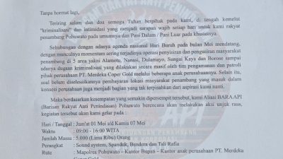 Aliansi Bara Api Klaim Kerahkan 5.000 Massa di Pohuwato, Soroti Dugaan Intimidasi Penambang