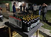 Brimob Gorontalo Dukung Operasi Pekat Otanaha, Puluhan Botol Miras Diamankan