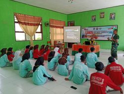 Kodim 1313/Pohuwato Berikan Materi LDKS dan Sosialisasi Penerimaan TNI AD di SMAN 1 Buntulia