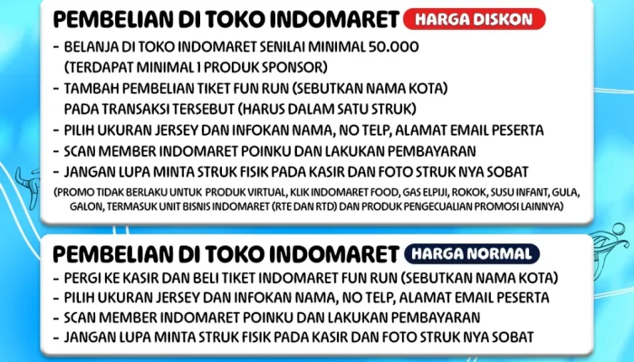Promo Indomaret Hari Ini 4 Juni 2026: Diskon Tiket Fun Run 2026