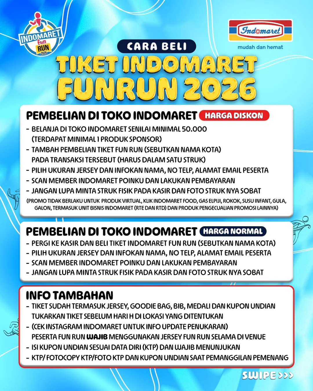 Promo Indomaret Hari Ini 4 Juni 2026, Diskon Tiket Fun Run 2026 Money 4 Juni 2026