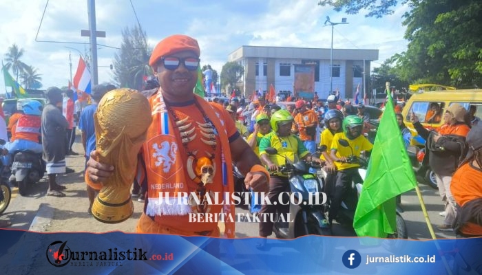 Konvoi Warga Sorong Sambut Piala Dunia 2026, Suporter Belanda Jadi Sorotan