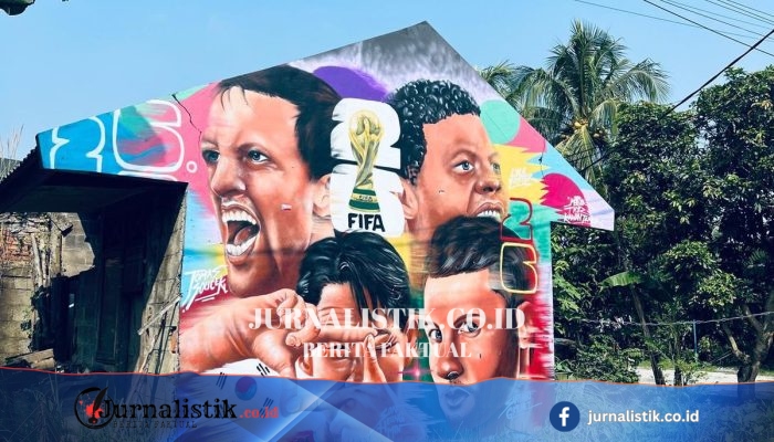 Semarak Piala Dunia 2026 Hidupkan Tembok Usang di Bogor Lewat Mural Rayhan Dwi Fasha