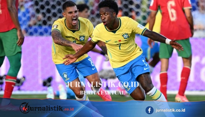 Hasil Babak Pertama Brasil vs Maroko 1-1: Duel Gol Indah Ismael Saibari dan Vinicius