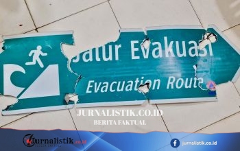 Rambu Petunjuk Evakuasi Tsunami Dicuri di Kalianda, Lampung Selatan