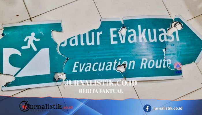 Rambu Petunjuk Evakuasi Tsunami Dicuri di Kalianda, Lampung Selatan
