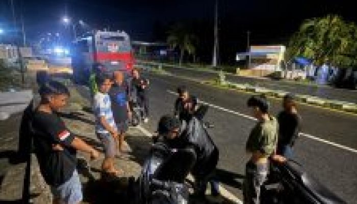 Tim URC Polda Gorontalo Patroli Hingga Dini Hari untuk Cegah Balap Liar dan Premanisme