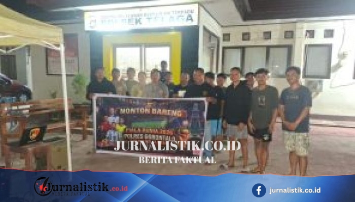 Nobar Piala Dunia 2026, Polsek Telaga bangun kebersamaan warga lewat laga Spanyol vs Cape Verde yang berakhir 0-0, dipimpin Iptu Fredy Yasin, S.H.