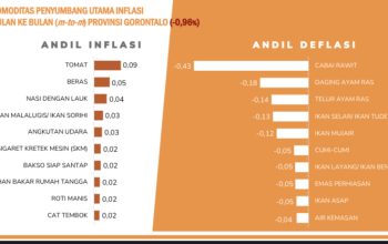 Gorontalo Catat Deflasi, NTP Turun 3,06 Persen