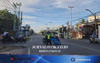 Ditlantas Polda Gorontalo Rutin Atur Arus Lalu Lintas di Simpang 3 Akses Jalan GOR, Cegah Kemacetan