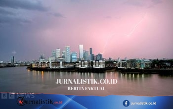 Ribuan sambaran petir menyinari langit Inggris bagian selatan