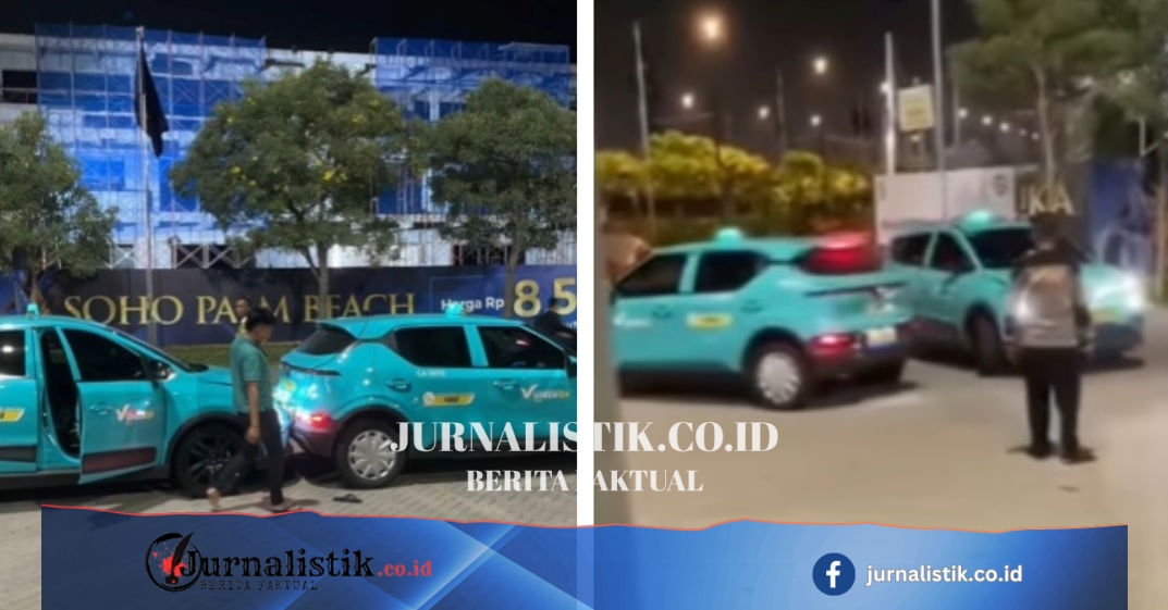 Viral 2 Sopir Taksi Green SM Saling Tabrak dan Nyaris Baku Hantam di PIK, Ini Kronologinya!