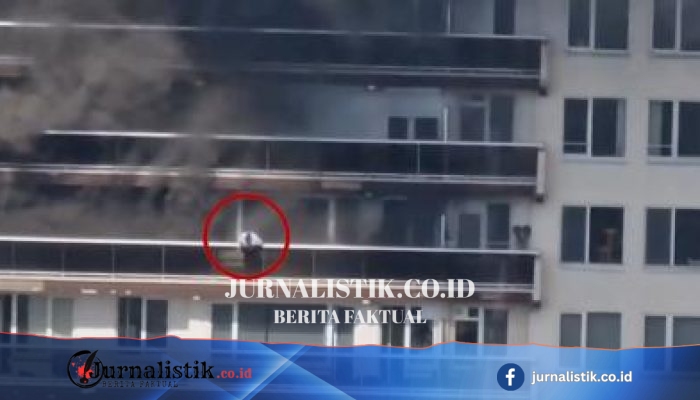 Video: Pria dipandu dari balkon saat kebakaran apartemen di Antwerp