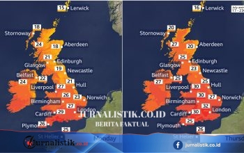 Cuaca Inggris: Gelombang Panas Ketiga Tahun Ini Makin Menguat, Berpotensi Tembus 30°C di Pekan Kedua