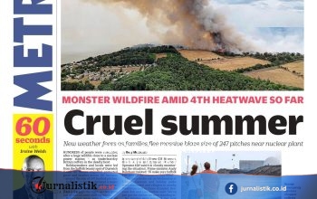 Surat kabar menyorot “Cruel summer” dan “Football’s staying home”