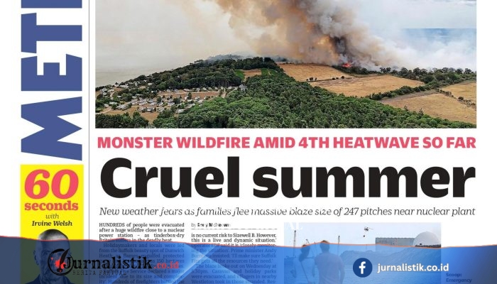 Surat kabar menyorot “Cruel summer” dan “Football’s staying home”