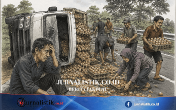 Kecelakaan di Purbalingga Berujung Ironi: Pengemudi Terjebak, Telur Justru Dibawa Warga