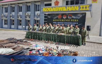 Kogabwilhan III Amankan Puluhan Senjata Api, Ganja, hingga Perlengkapan OPM