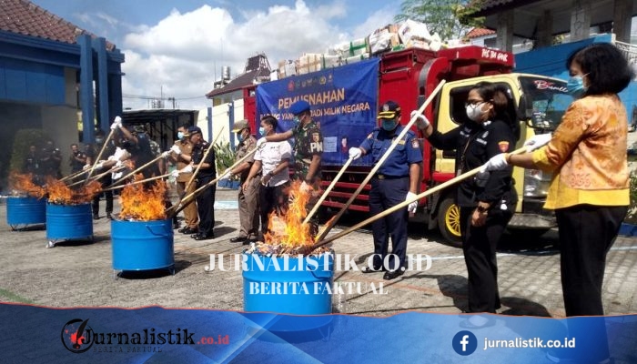 100.000 Batang Rokok Ilegal Dimusnahkan Bea Cukai Blitar; Nilainya Rp104,6 Juta