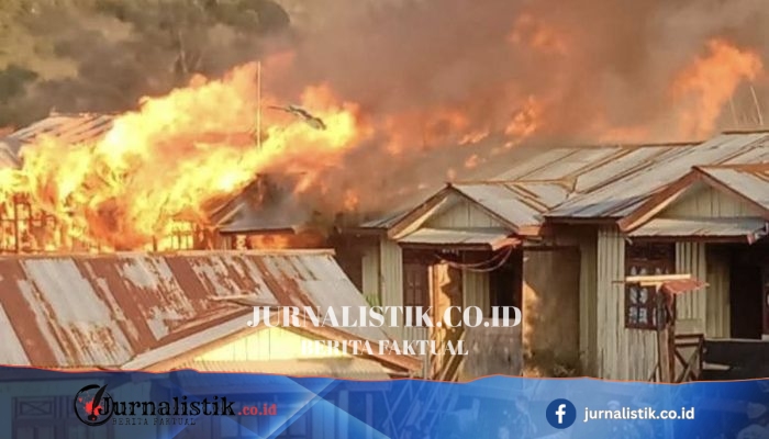Kebakaran di Asrama Polsek Pirime Lanny Jaya Hanguskan 6 Rumah Polisi