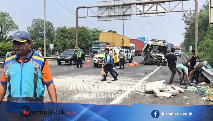 Kecelakaan Beruntun di Tol JORR Km 54+600: Truk Diduga Microsleep, 1 Tewas dan 2 Terluka