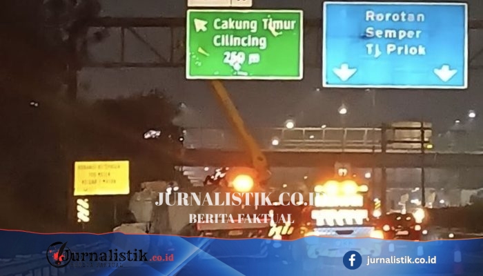 Usai Kecelakaan Beruntun, Lajur 1-2 Tol JORR Arah Cakung Tetap Ditutup hingga Malam