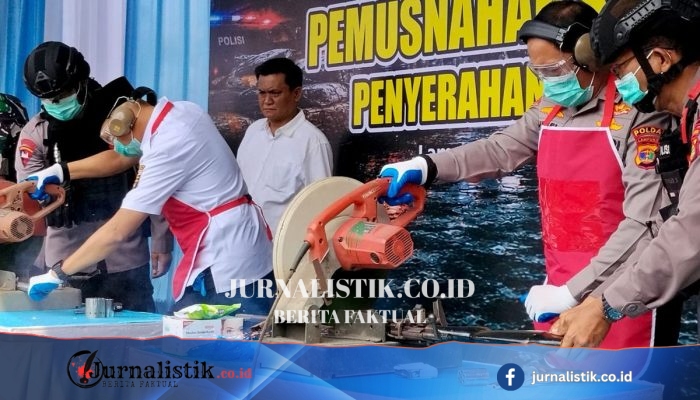Polda Lampung Musnahkan 166 Senjata Api Rakitan, Dikhawatirkan Jadi Pemicu Kejahatan Jalanan