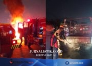 Daihatsu Grand Max Diduga Bawa BBM Hasil Pengecoran Terbakar di Bypass Bandar Lampung, Sopir Menghilang