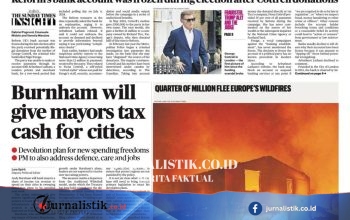 Sorotan surat kabar Minggu: “Burnham’s big spree” dan “Streeting bid to win back Trump”