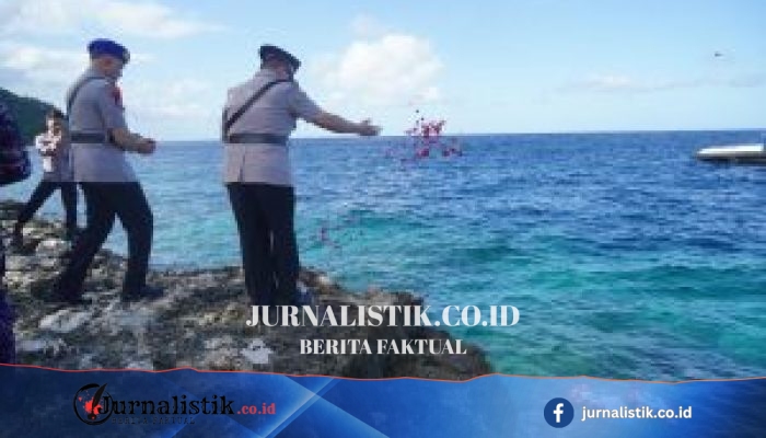 Kenang Jasa Pahlawan, Polda Gorontalo Gelar Ziarah dan Tabur Bunga di Laut pada Hari Bhayangkara ke-80