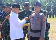 TMMD Ke-129 Tahun Anggaran 2026 diresmikan lewat upacara di Desa Mekarti Jaya, Taluditi, Rabu (15/7/2026), dipimpin Bupati Saipul A. Mbuinga.
