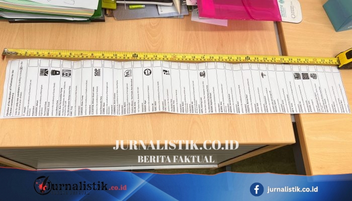 Biaya Surat Suara Pemilu Sela Clacton Jadi Empat Kali Lipat: Daftar 34 Kandidat Sepanjang 90 cm