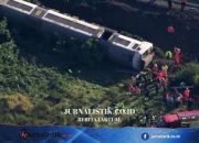 Rekaman Udara Kereta Tergelincir Dekat Lewes, East Sussex