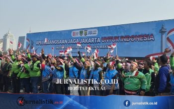 Ojol dan Mahasiswa Meriahkan Apel TNI-Polri Jelang HUT RI di Monas
