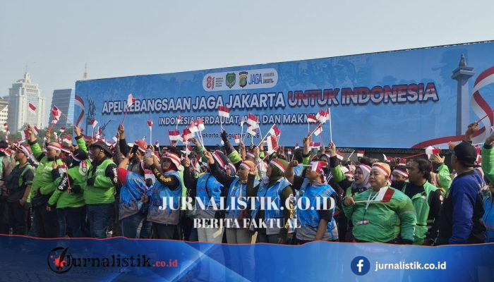 Ojol dan Mahasiswa Meriahkan Apel TNI-Polri Jelang HUT RI di Monas