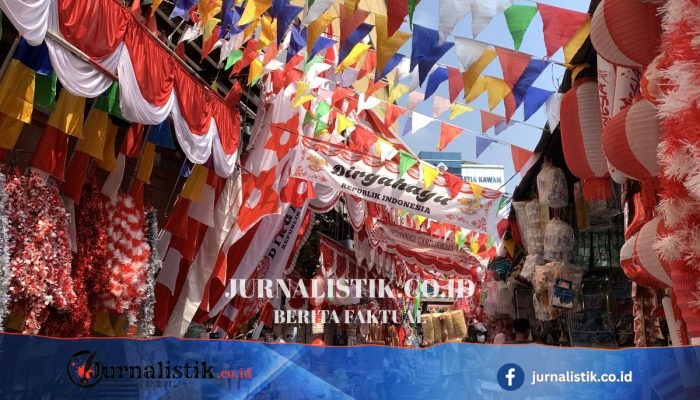 Euforia HUT ke-81 RI Banjiri Gang Pasar Jatinegara