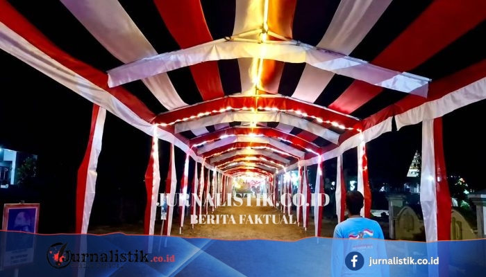 Bendera Merah Putih 210 Meter Jadi Atap Lorong, Swadaya Warga Sumber Gedhe Tembus Rp 67 Juta