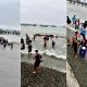 Gelombang Besar di Kotaagung, Lampung: Sampan Pelansir Belasan Penumpang Terbalik