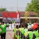 47 Mitra Driver Gojek Paskibra Rayakan HUT Ke-81 RI di Lapangan Cibis