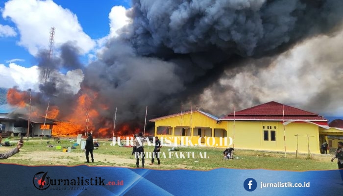 Api Menghanguskan 17 Barak di Kompleks Asrama Polres Mamberamo Tengah; 46 Personel Terdampak