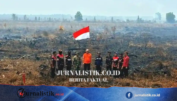 Relawan Kalteng Kibarkan Merah Putih di Lokasi Karhutla pada HUT RI ke-81, 17 Agustus 2026