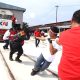 Adu Kekompakan KAI Sumbar Tarik Lokomotif BB 203 42 Ton untuk Lomba HUT RI ke-81