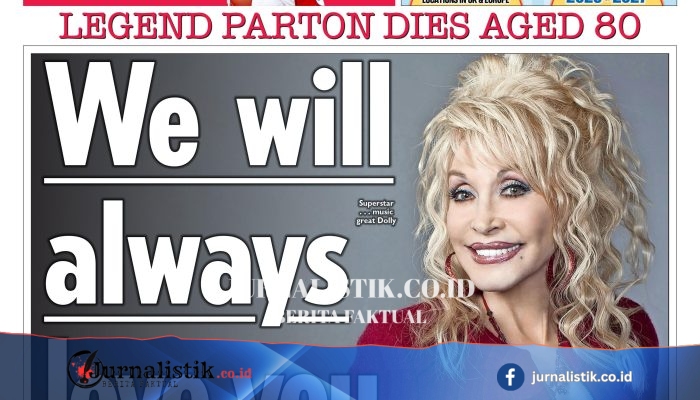 We will always love you, Dolly: wafatnya Dolly Parton usia 80 jadi sorotan koran Rabu
