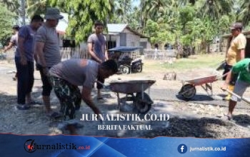 Hari ke-11 Gotong Royong di Desa Isimu Raya, Personel Batalyon A Pelopor dan Staf Brimob Gorontalo Tuntaskan 6 Titik Jalan Rusak Parah